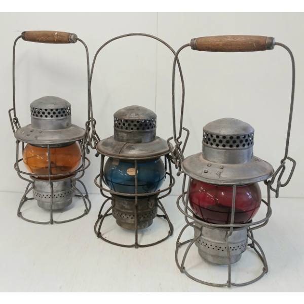 LOT OF 3 - H.L.P. C.P.N. & C.P.R. LANTERNS