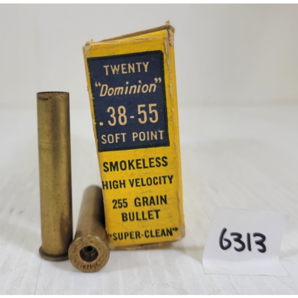 BRASS: 20X CIL DOMINION .38-55 - COLLECTIBLE BOX 