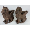 Image 4 : PAIR OF CAST GARGOYLE GARDEN STATUES