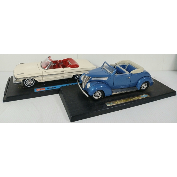 LOT OF 2 - SUN STAR & ROAD LEGENDS DIECAST '37 FORD CONVERTIBLE & FORD GALAXIE 500 MODELS