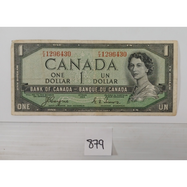 1954 CDN $1 BANKNOTE - DEVILS FACE