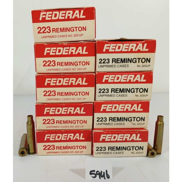 BRASS: 180X FEDERAL .223 REM - UNPRIMED