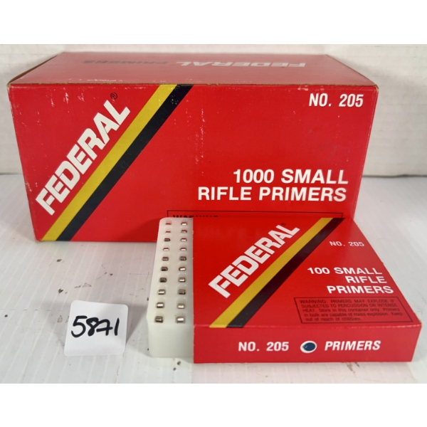 PRIMERS: 1000X FEDERAL NO. 205 SMALL RIFLE