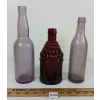 Image 3 : LOT OF 3 - AMETHYST EMBOSSED BOTTLES - INCL E.C. ANDRICH & BRO., ETC.