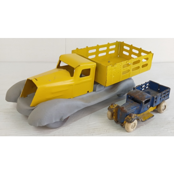 LOT OF 2 - PRESSED STEEL & DIECAST TRUCK MODELS