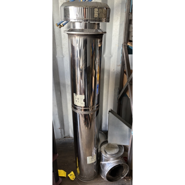 INSULATED STOVE PIPE W/ BRACKETS - 6 INCH X 5 FEET