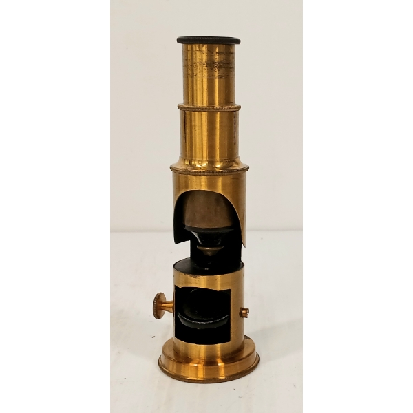 FIELD MICROSCOPE W/ CASE - BRASS - C. VICTORIAN ERA