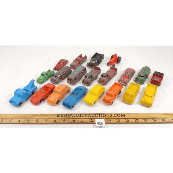 LOT OF 20 - METAL & RUBBER VEHICLES - INCL DINKY TOYS & RELIABLE