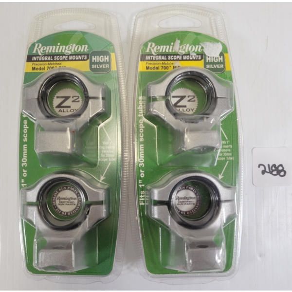 LOT OF 2 - REMINGTON MODEL 700 1IN HIGH SCOPE RINGS - SEALED