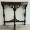 Image 2 : CONSOLE TABLE - JACOBEAN STYLE - MAHOGANY - C. VICTORIAN ERA