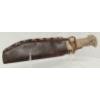 Image 2 : STAG HANDLED KNIFE W/ LEATHER SHEATH
