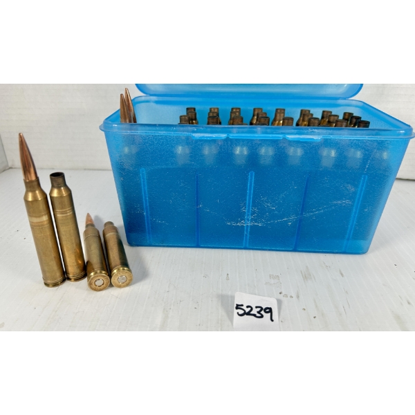 AMMO / BRASS: 4X LIVE & 42X BRASS 7MM STW - RELOADS 