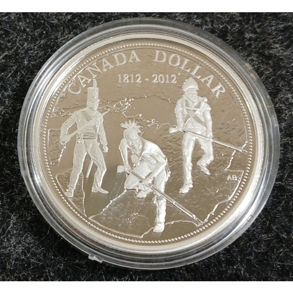 2012 RCM PROOF SILVER DOLLAR - WAR OF 1812: BUILDING UNITY - THE SEEDS OF A NATION