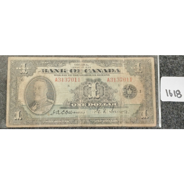 1935 CDN $1 BANKNOTE