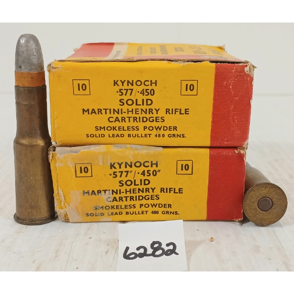AMMO: 20X KYNOCH .57/.450 MARTINI-HENRY - 480GR