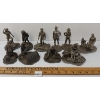 Image 2 : LOT OF 10 - FRANKLIN MINT PEWTER FIGURINES - INCL 'THE PIONEER WOMAN', ETC. 