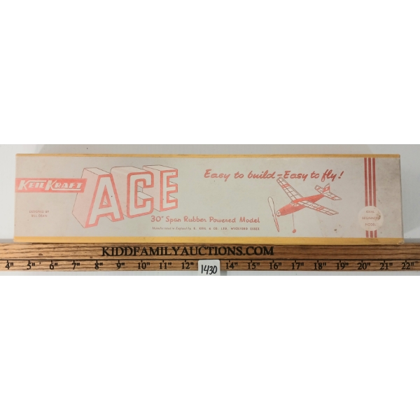 KEIL KRAFT ACE 30IN SPAN RUBBER POWERED MODEL PLANE