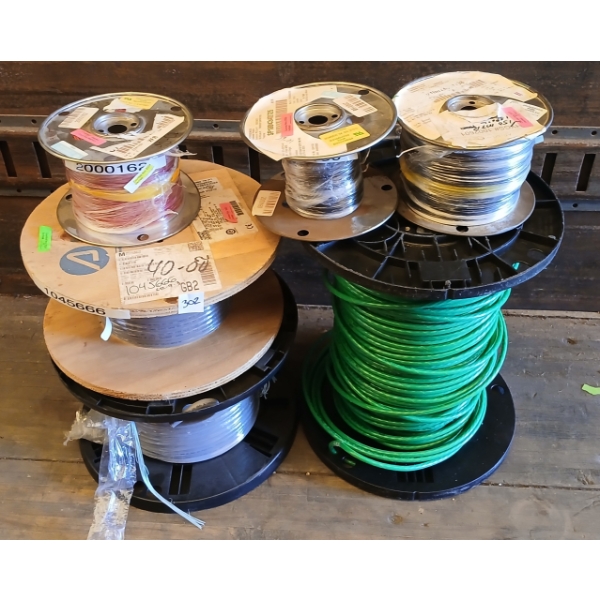 LOT OF 6 - MISC WIRE SPOOLS