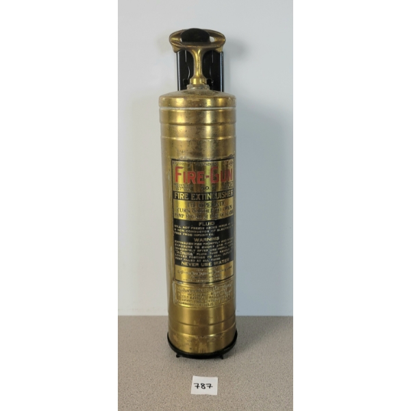 LA FRANCE "FIRE-GUN" BRASS FIRE EXTINGUISHER