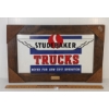Image 1 : STUDEBAKER TRUCKS - FRAMED SIGN BOARD