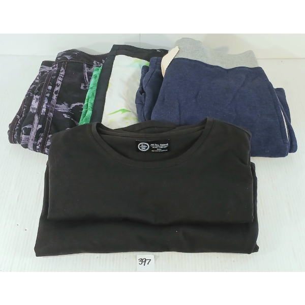 LOT OF 5 - MEN'S T-SHIRTS & LOUNGE & SWIM SHORTS - MFG INSIGHT, DEUS EX MACHINA & ALL-DAY APPAREL