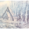 Image 2 : WINTER COTTAGE BY UNKNOWN ARTIST - FRAMED PRINT