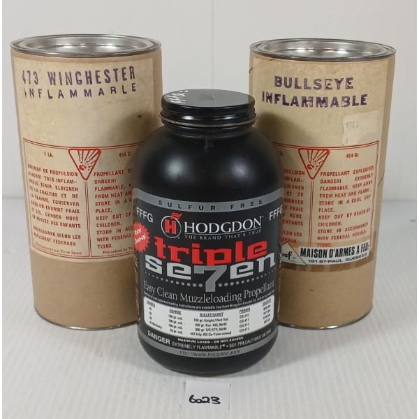 POWDER: HODGDON TRIPLE SEVEN FFFG, WINCHESTER 473 & BULLSEYE POWDERS - 2.5LBS