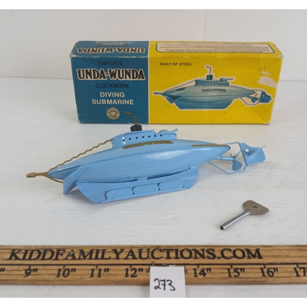 SUTCLIFFE MODEL TINPLATE UNDA-WUNDA DIVING SUBMARINE