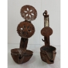 Image 2 : LOT OF 2 - WHALE OIL GREASE BETTY LAMPS