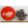 Image 1 : LOT OF 2 - COCA-COLA SST BOTTLECAP SIGN & WALL CLOCK