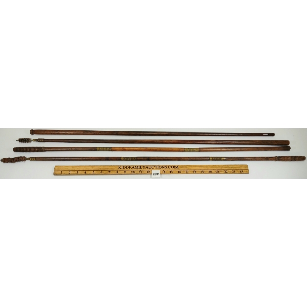 LOT OF 4 - VINTAGE GUN CLEANING RODS