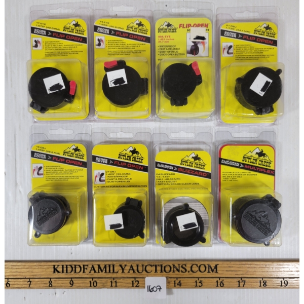 LOT OF 8 - MISC BUTLER CREEK SCOPE COVERS