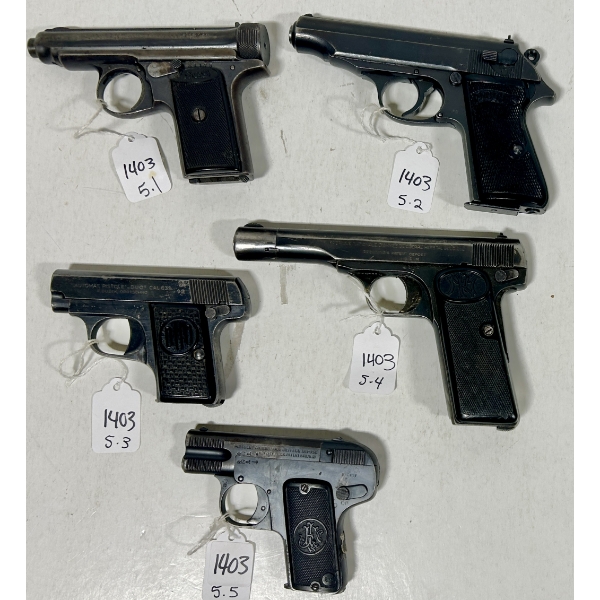 LOT OF 5 - PROHIBITED HANDGUNS
