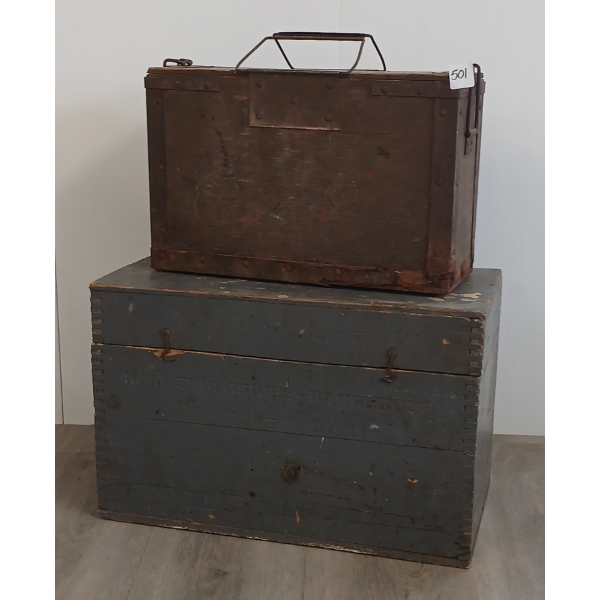 LOT OF 2 - CDN HIGH EXPLOSIVES & AMMO CRATES