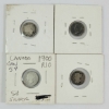 Image 2 : LOT OF 4 - 1870, 1888, 1899 & 1900 CDN 5 CENT SILVER PCS