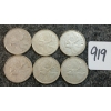 Image 1 : LOT OF 6 - 1968 CDN 25 CENT COINS