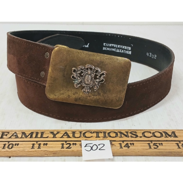 BRITISH ARMY GENERAL SERVICE BRASS BUCKLE & BELT