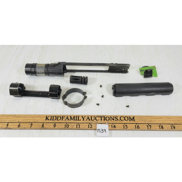 LOT OF 6 - MISC FIREARMS PARTS - INCL .30CAL MUZZLE BRAKE, SKS TRAP DOOR SPRING & COOEY MODEL 82