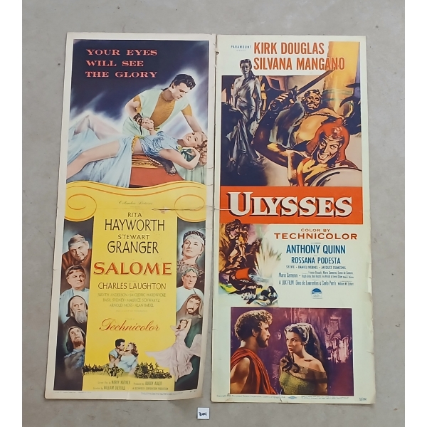 LOT OF 2 - 1953 "SALOME" & 1955 "ULYSSES" MOVIE POSTERES