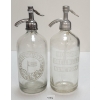 Image 1 : LOT OF 2 - ISRAELSON & KRIGER & HOBSON - CLEAR ACID-ETCHED - SELTZER BOTTLES