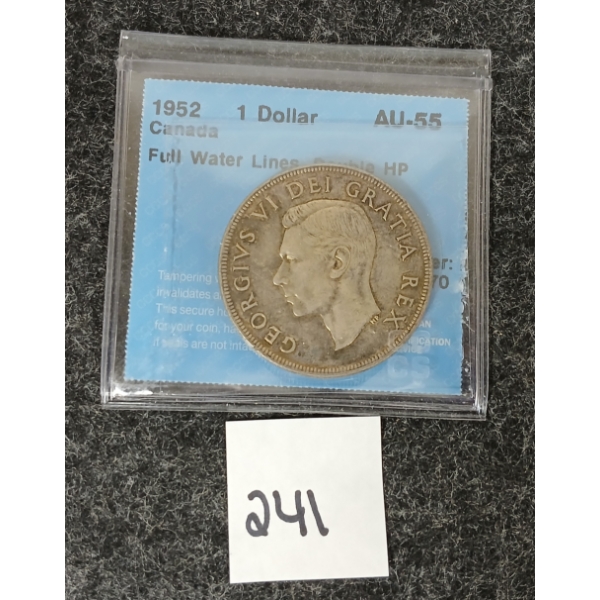 1952 CDN SILVER $1 COIN - CCCS GRADED