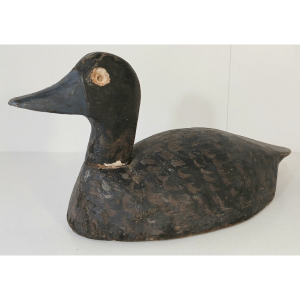 1920'S BLUEBILLED DRAKE DECOY W/ WEIGHT