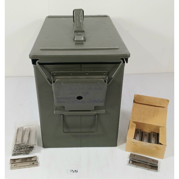 LOT OF 3 - AMMO BOX & 8MM MAUSER / 6.5X55 SWEDISH STRIPPER CLIPS
