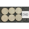 Image 2 : LOT OF 6 - 1968 CDN 25 CENT COINS
