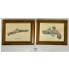 Image 1 : LOT OF 2 - ANTIQUE PISTOL PRINTS