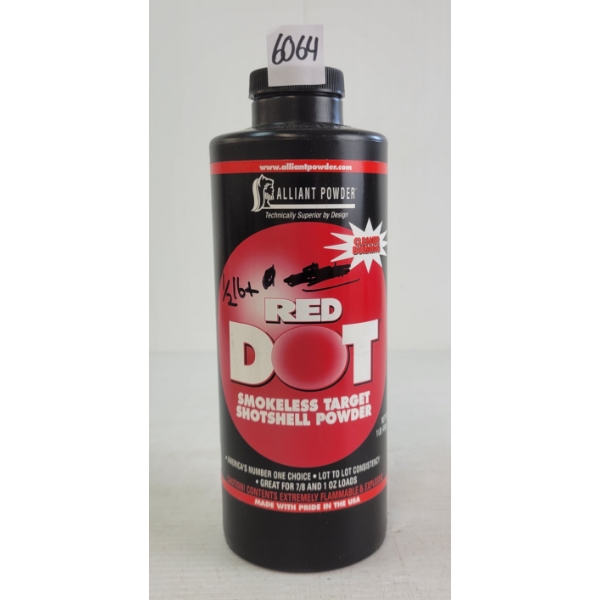 POWDER: APPROX 0.5LBS RED DOT SMOKELESS POWDER