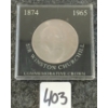Image 2 : 1874-1965 SIR WINSTON CHURCHILL COMMEMORATIVE CROWN SILVER COIN