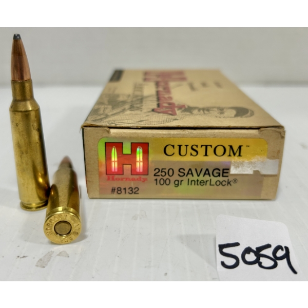 AMMO: 20X HORNADY .250 SAVAGE - 100 GR SP