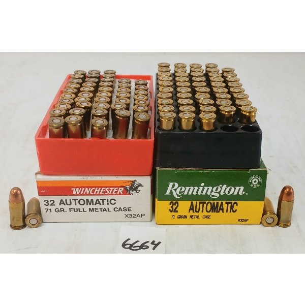 AMMO: 95X WINCHESTER & REMINGTON .32AUTO - 71GR