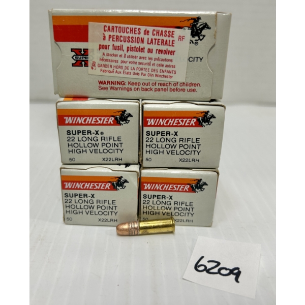 AMMO: APPROX 225X WINCHESTER .22 LR 37 GR HP